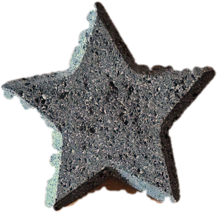 Pieza difusora de piedra volcánica en forma de estrella