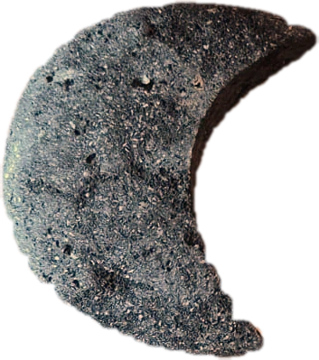 Pieza difusora de piedra volcánica en forma de luna grande